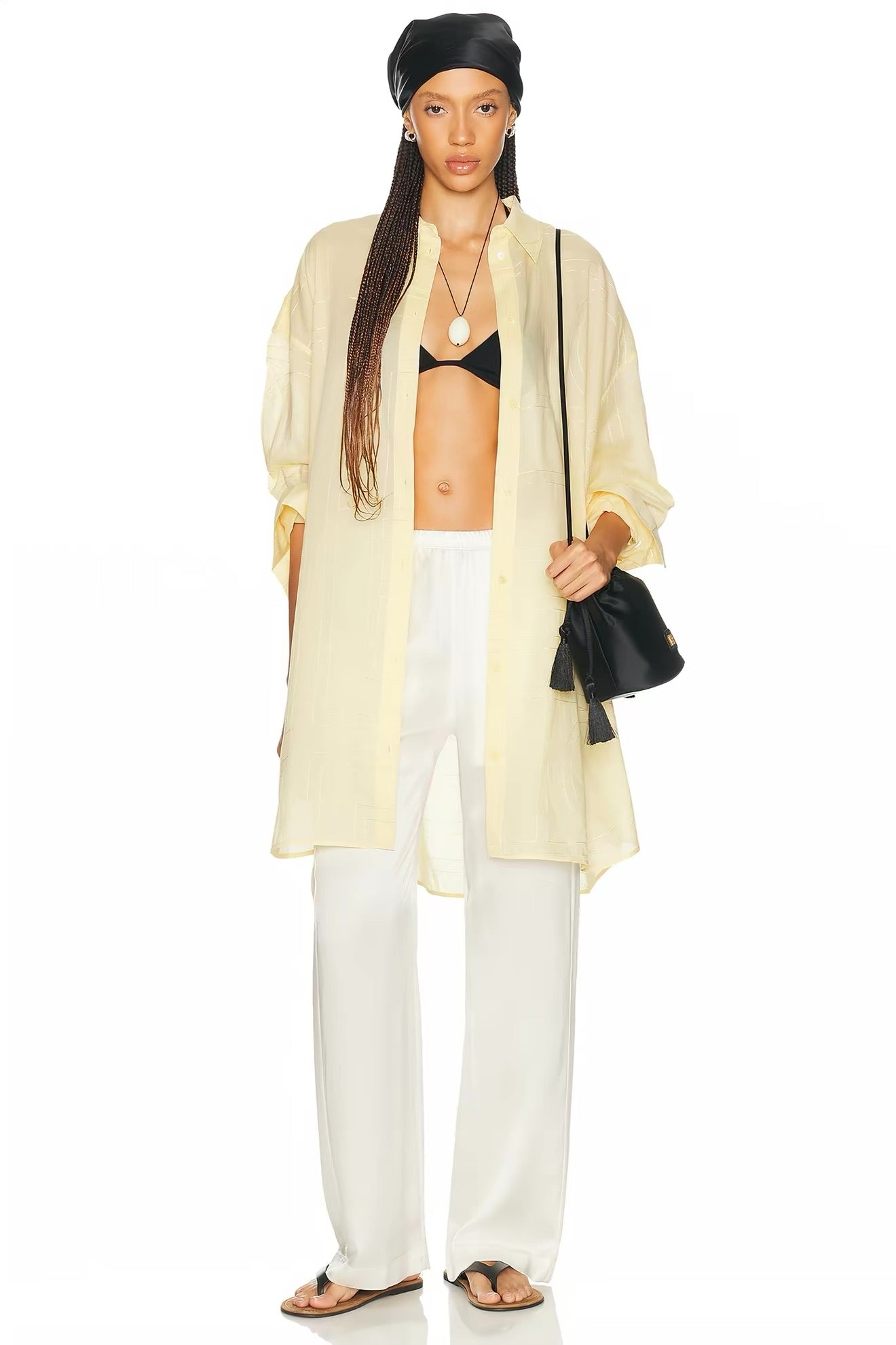 4 Colors! Tot Long Summer Cotton-blend Embroidered Monogram Oversized Shirt Shirtdress Mini Dress