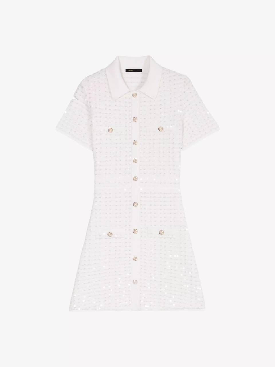 MJ Rirtaly Grid-sequin Mini Dress