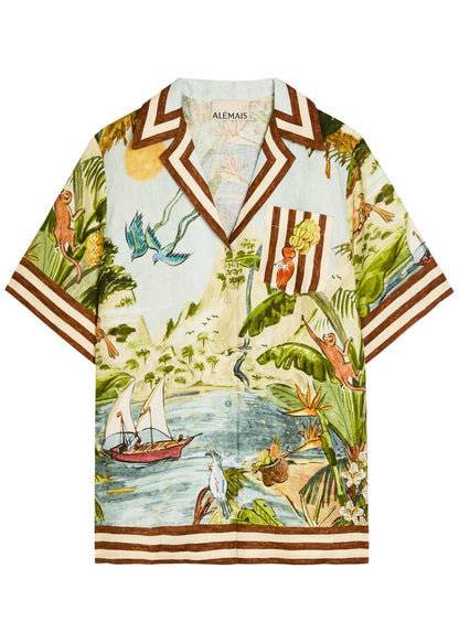 ALM Toucan Tango Buttondown Shirt | Shorts | Linen Set