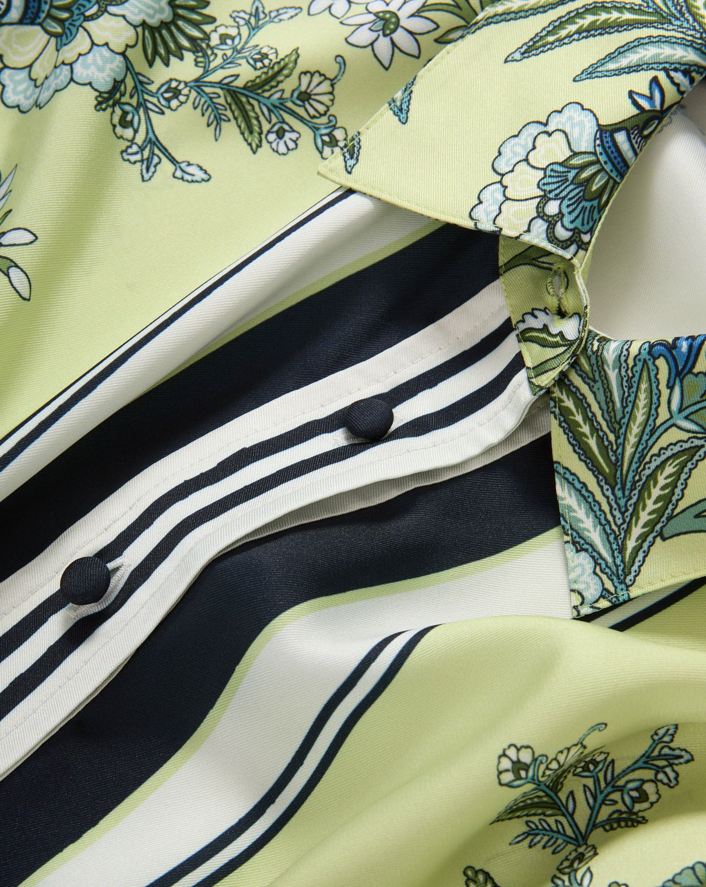 VB Spruce Button Down Silky Twill Cropped Shirt
