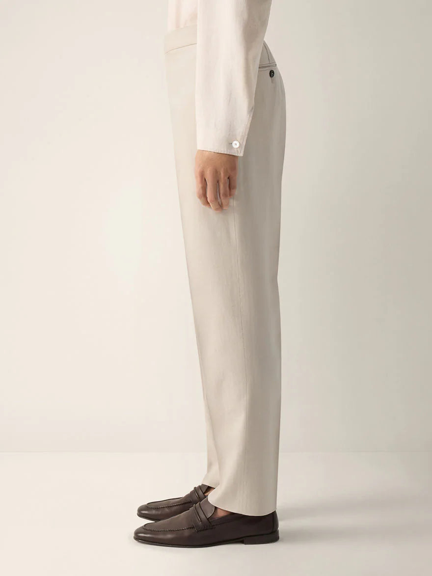 ZN Men’s Oasi Lino Premium Linen Pant with interior Drawstring