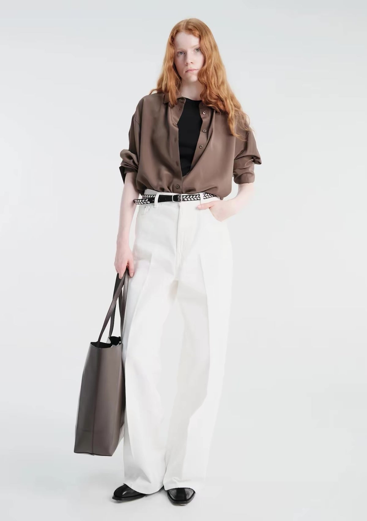 3 Colors! Tot Silk Crepe de chine Shirt