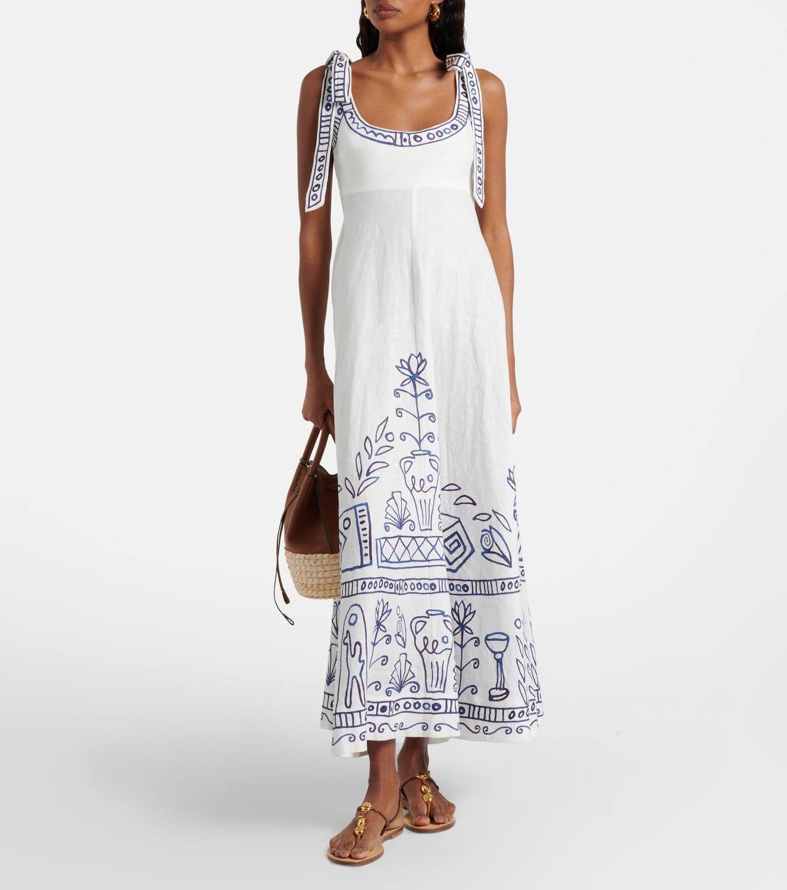 ALM Leela Ballet Linen Midi Dress