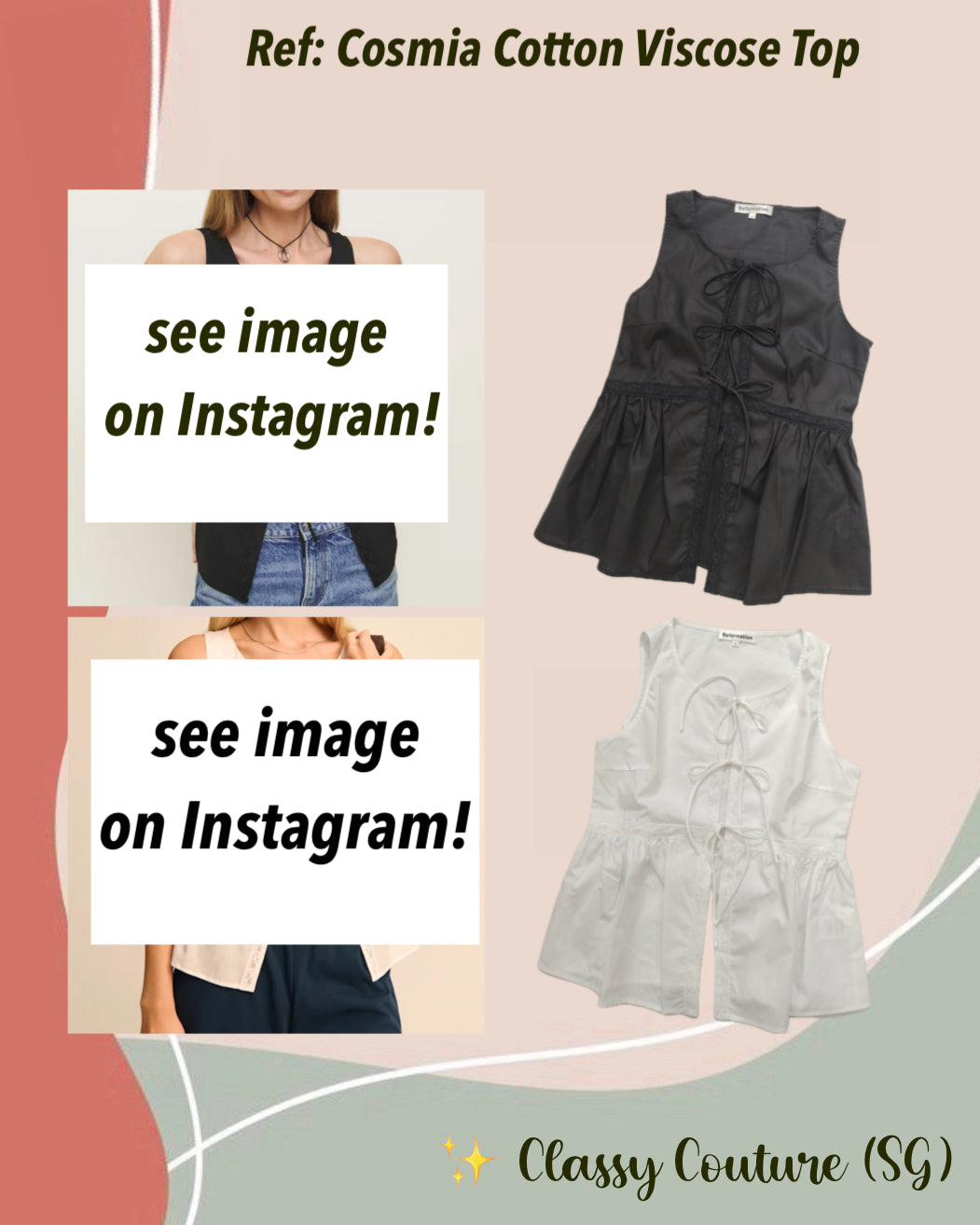 Ref Cosmia Cotton-Viscose Tie Top