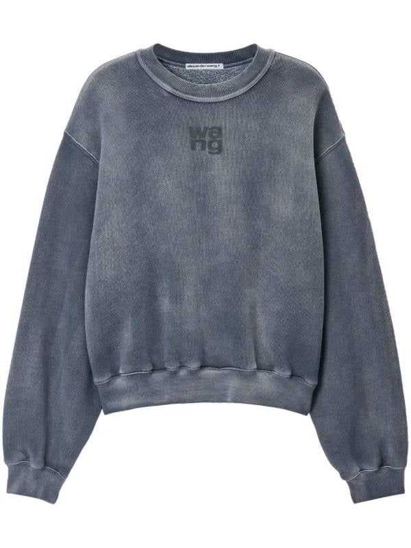 AW Logo Printed Cotton-blend Sweatshirt Jumper