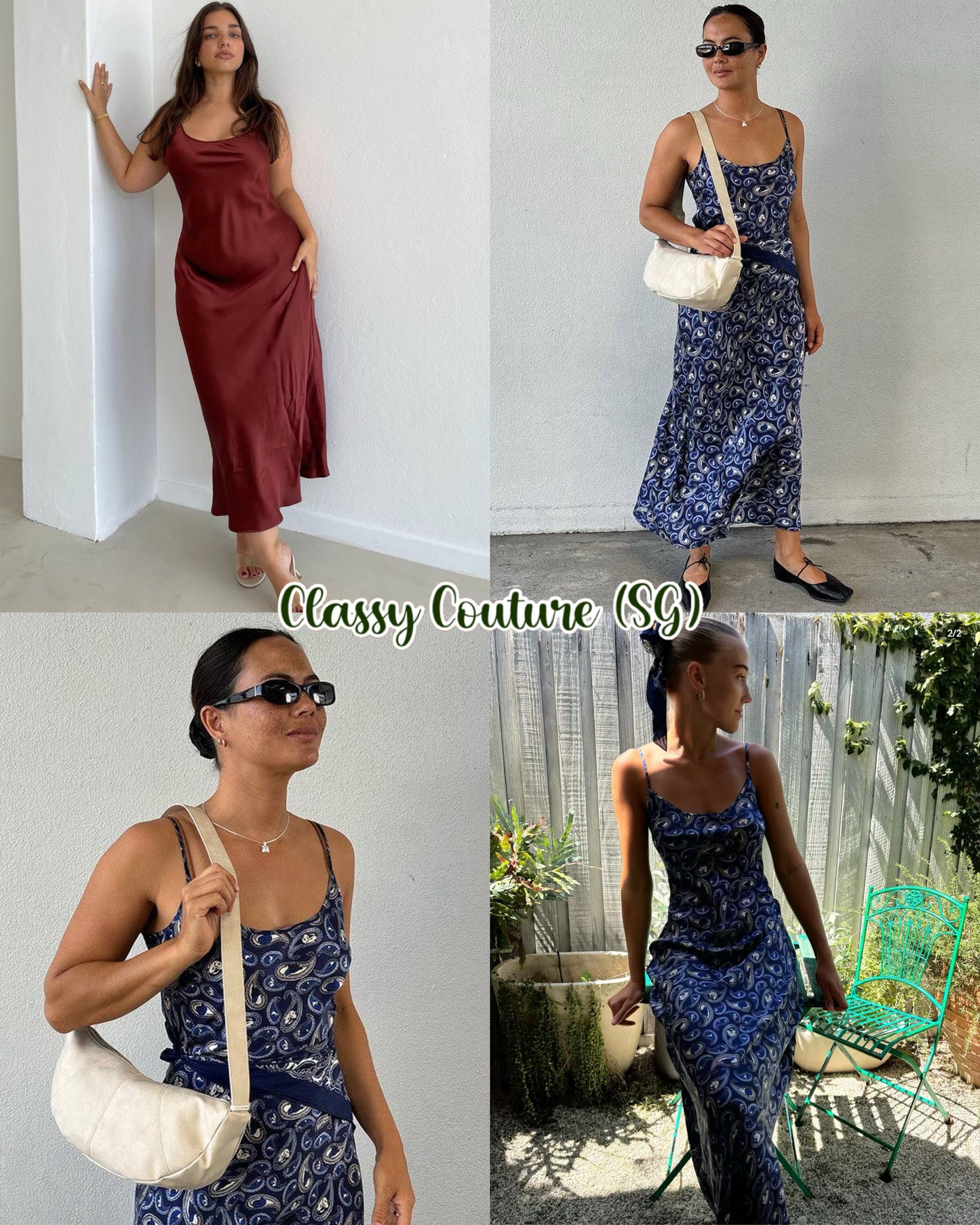 5 Colors! SL 1996 Silk Maxi Dress