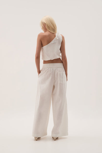 AJ Airlie Linen-Cotton Relaxed Pants