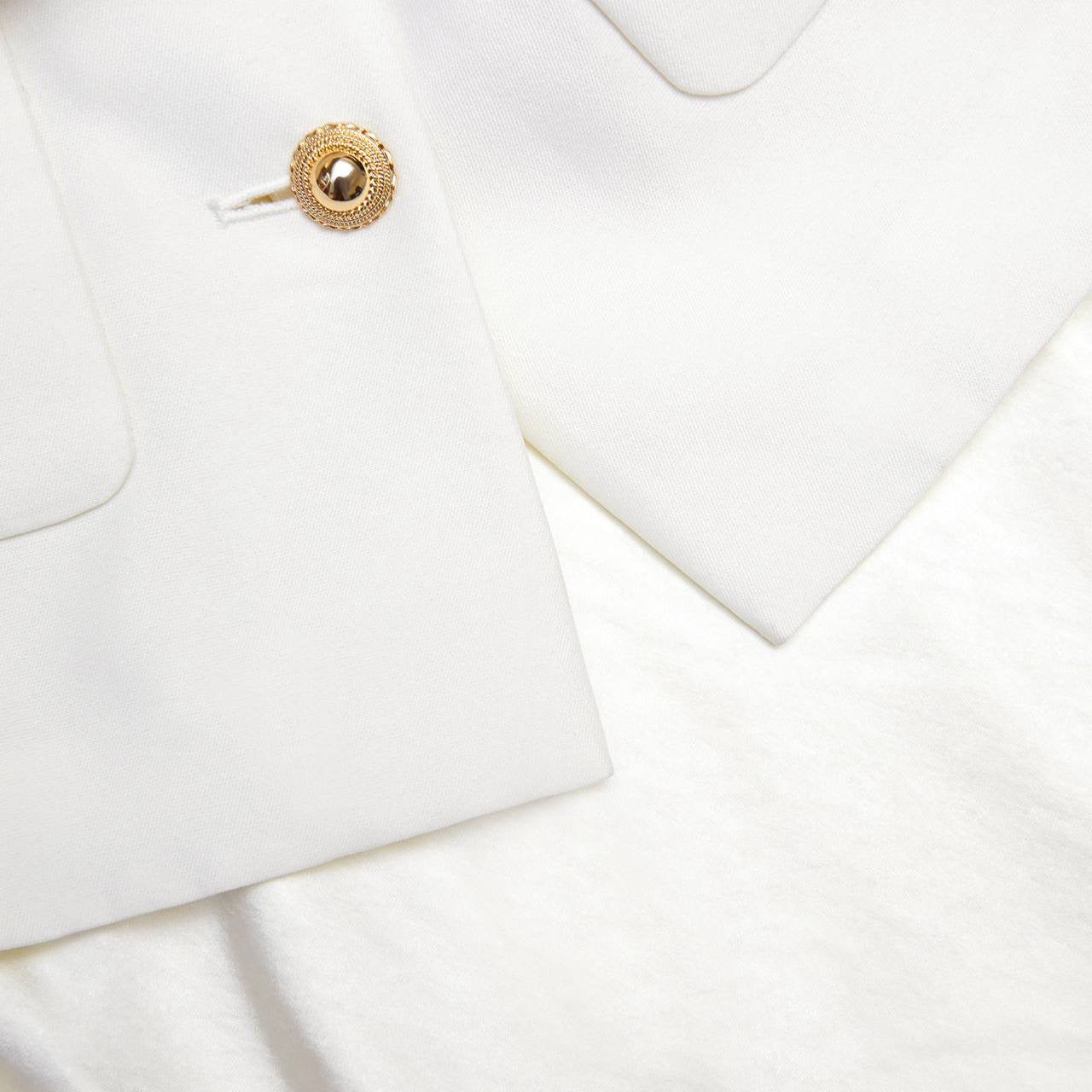 SP Cream Taffeta Chain Belt Maxi Dress