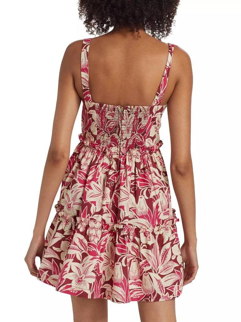 CC Audrey Leafy Cotton Bustier Mini Dress