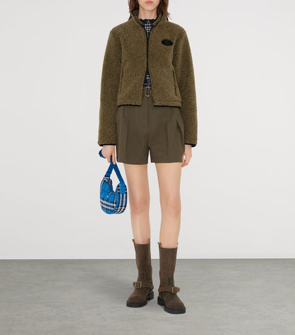 BBR Cropped Wool-Blend Fleece Jacket