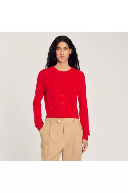 SD Emie Red Ruffled Tank Top | Emile Cardigan | Wool-Cashmere Set