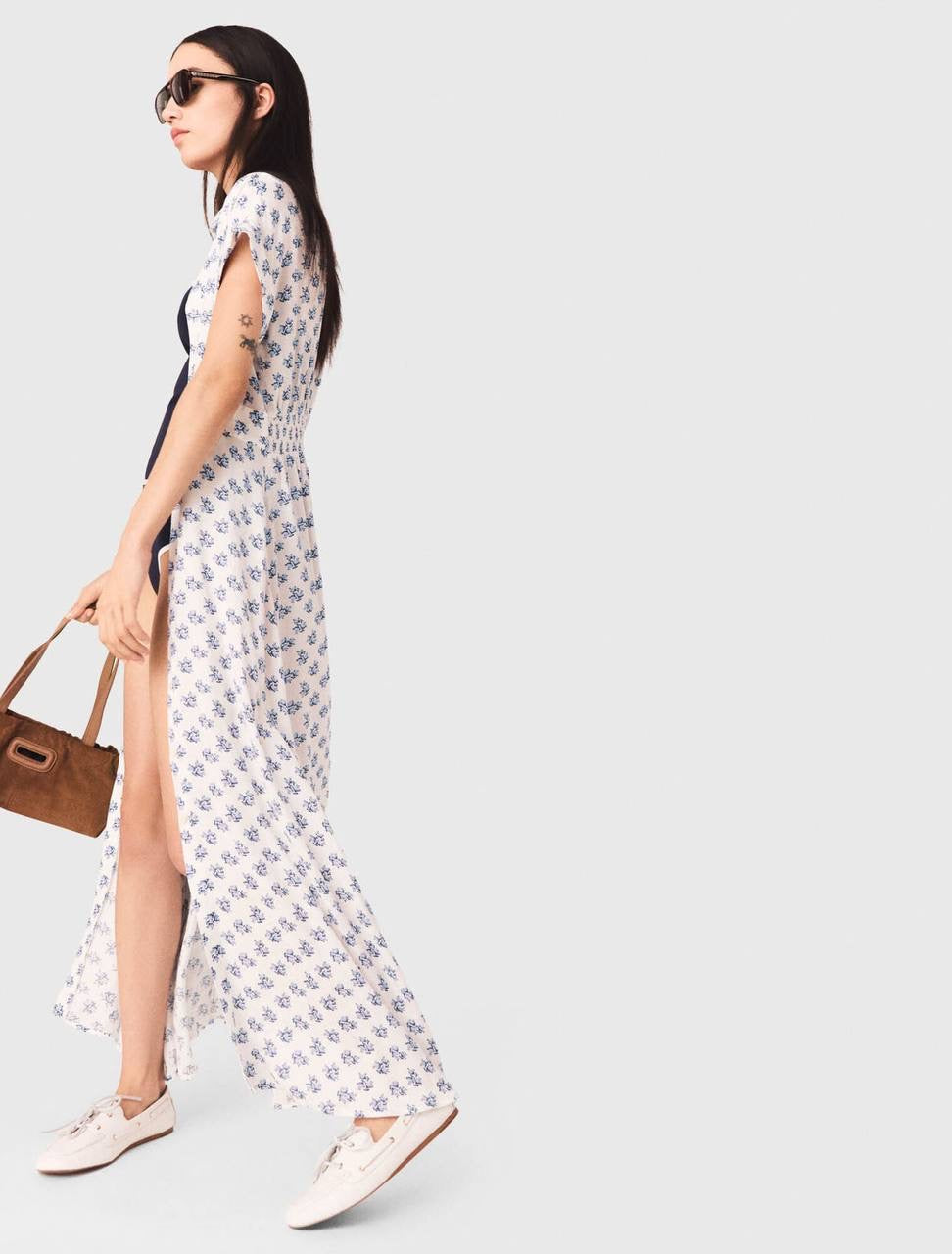 MJ Rubarsemi Jacquard Print Viscose Midi Maxi Dress