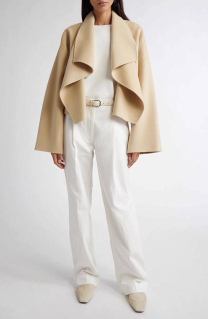 Tot Signature Cropped Double Face Wool Jacket