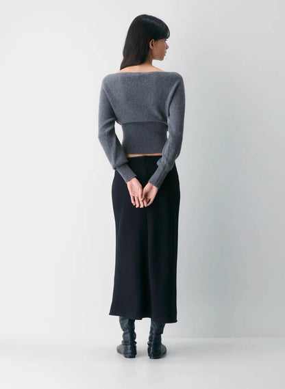 4 Colors! ARZ Crescendo Boat Neck Viscose-blend Wonder Yarn Ribbed Knit Sweater