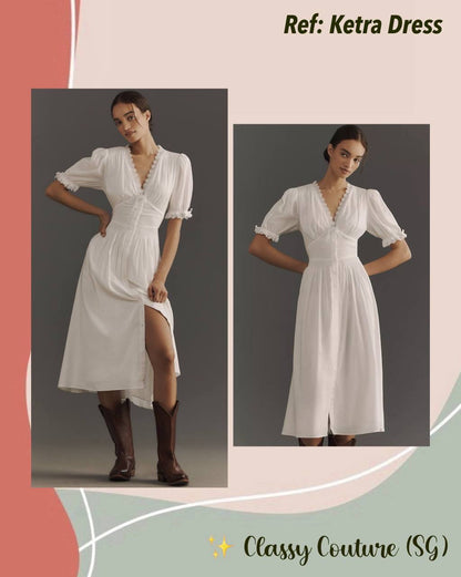 Ref Ketra Cotton-viscose Midi Dress