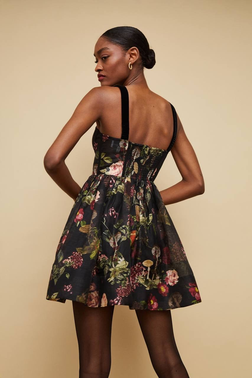 CC Pheobe Bustier Silk-linen Midi & Mini Dress