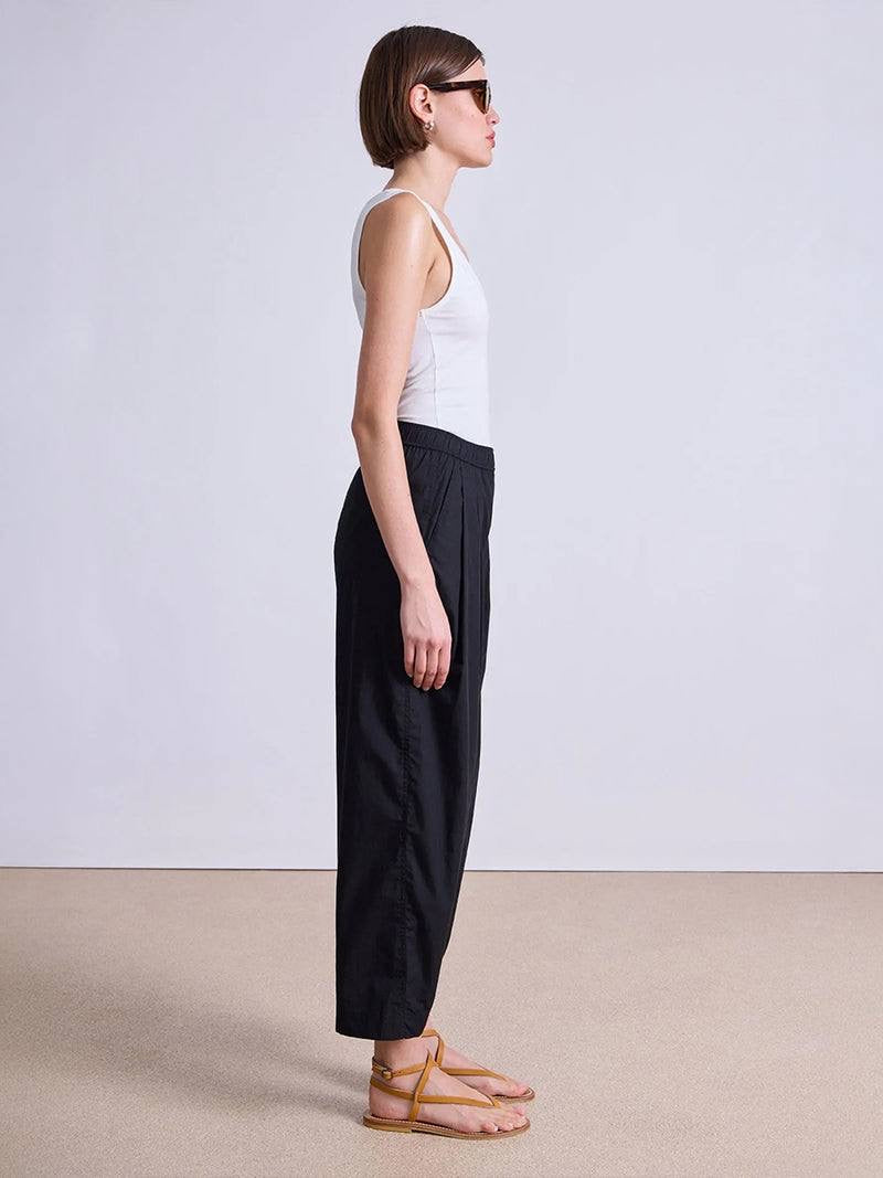 AA Spa Pleat Cotton Smock-waist Jogger Pants