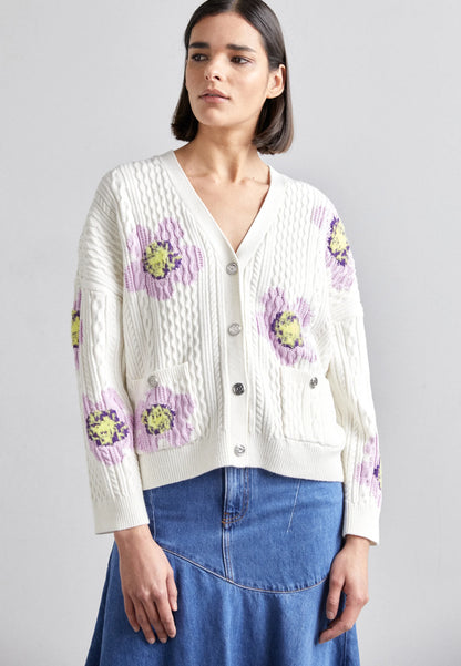 MJ Moflow Floral Knit Cardigan