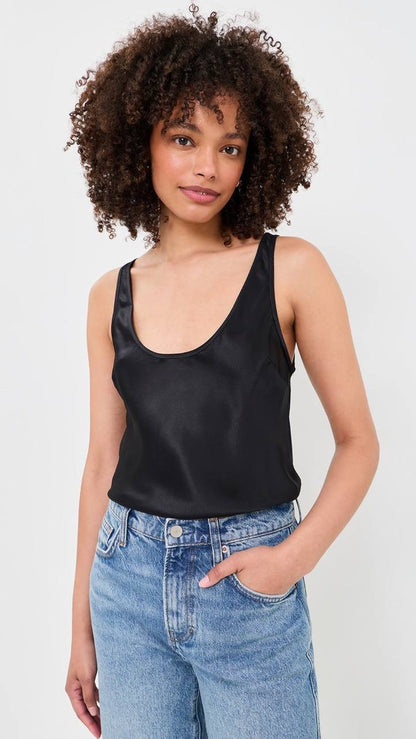 Ref Veya Silk Scoop Neck Top