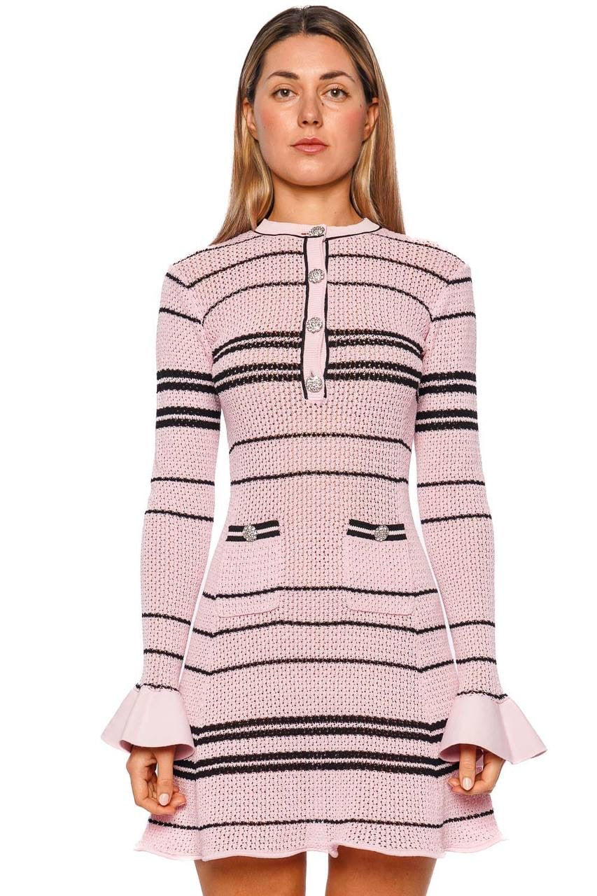 SP Pink Stripe Knit Mini Dress