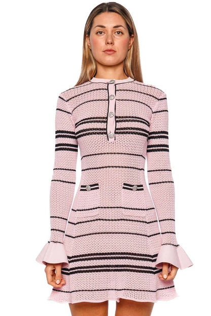 SP Pink Stripe Knit Mini Dress