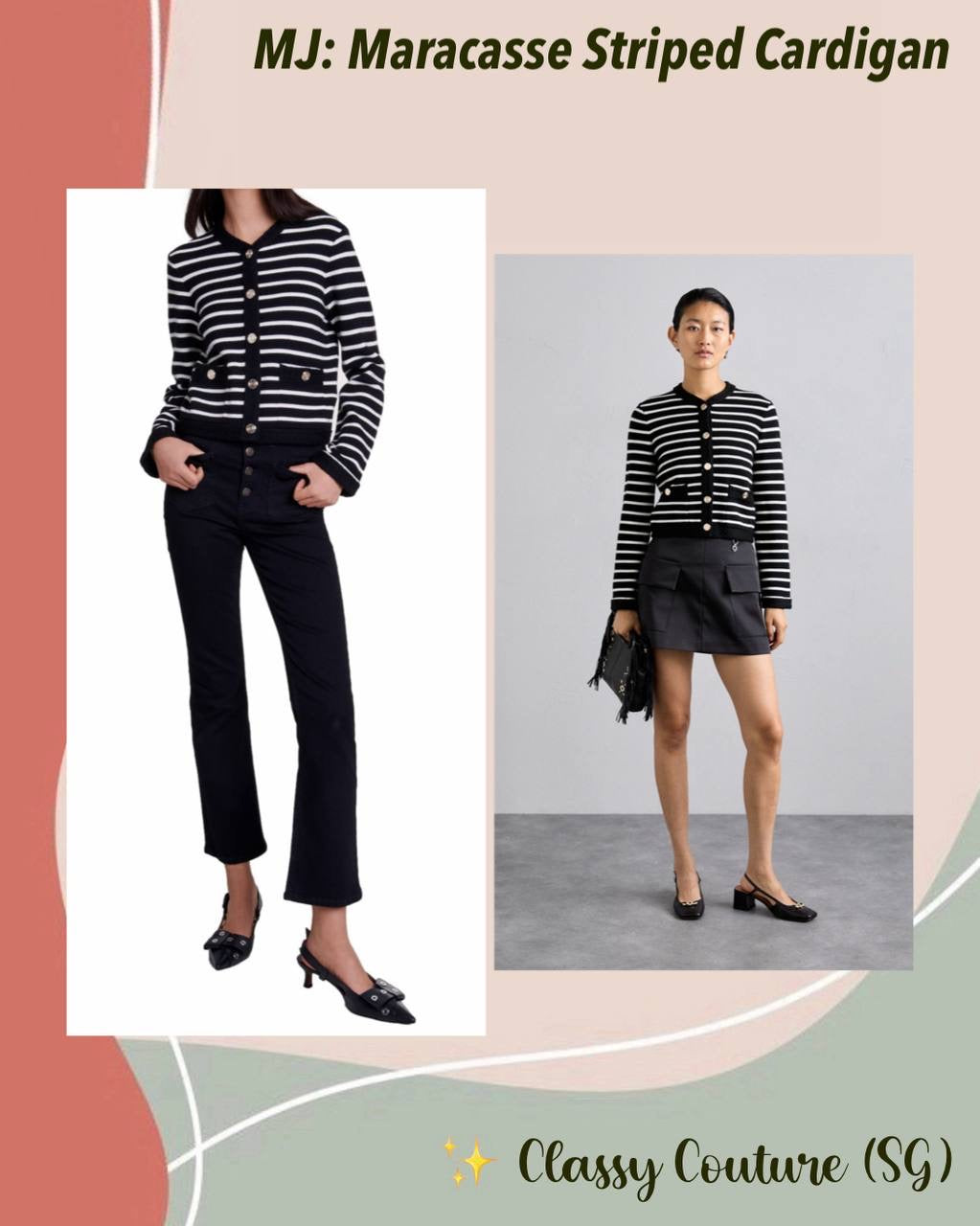 MJ Maracasse Striped Cardigan