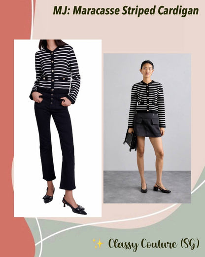 MJ Maracasse Striped Cardigan