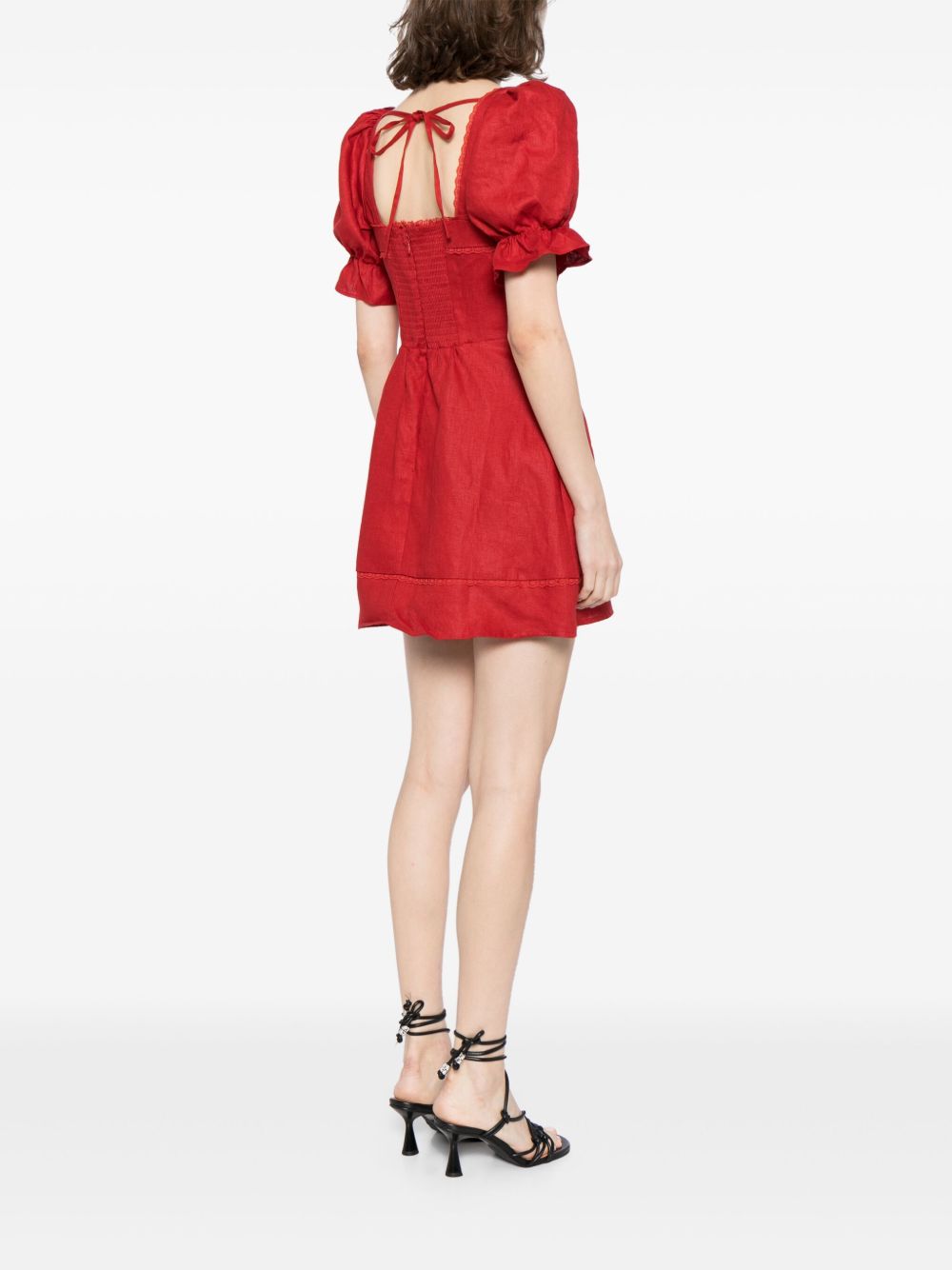 SALE! Ref Evianna Puff Sleeve Linen Mini Dress