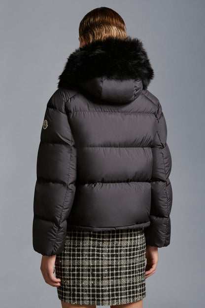 MC Mino Hooded Down Jacket with Detachable Goat Fur Trim