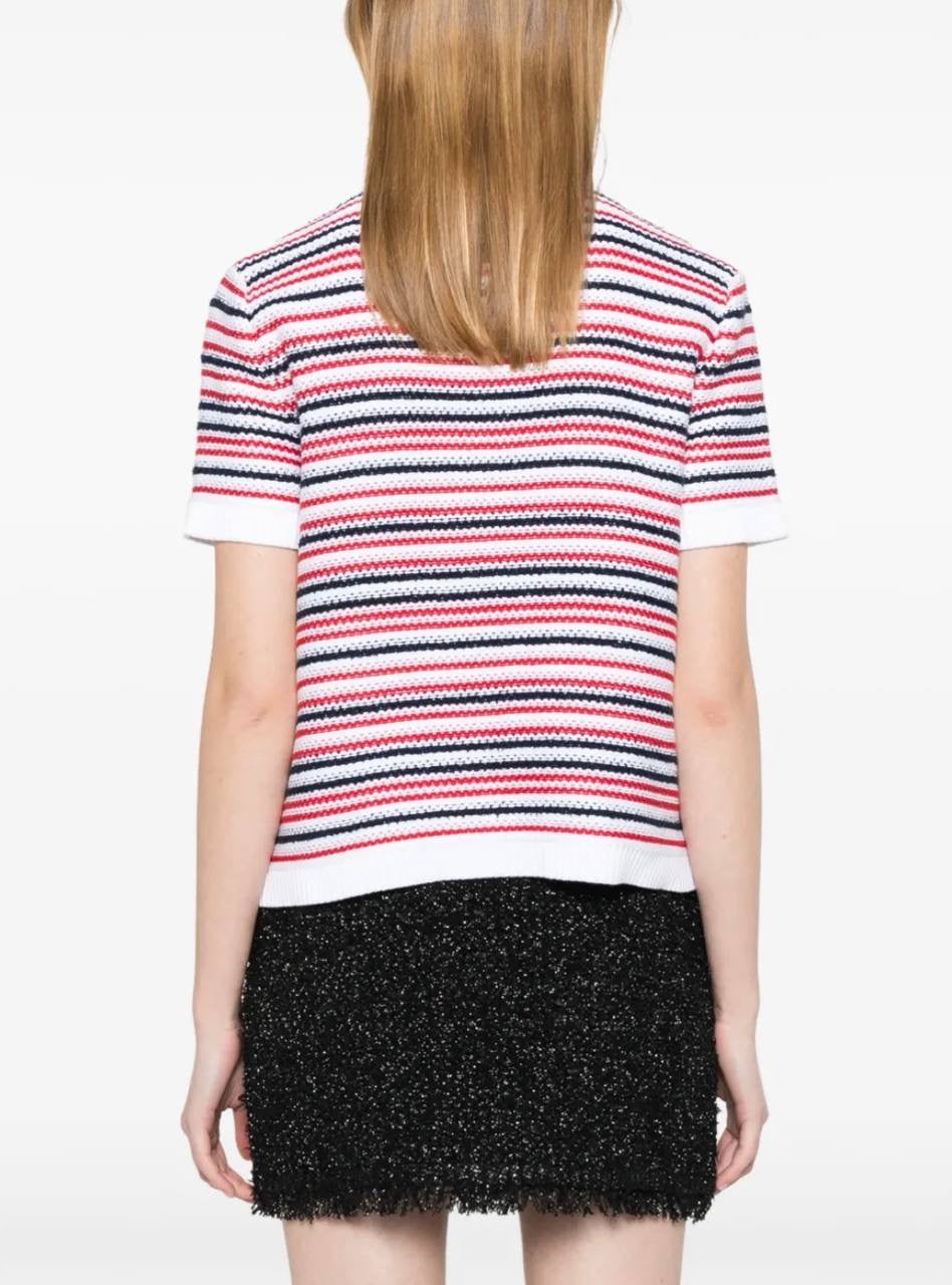 GC Striped Jacquard-knit Cotton-blend Polo Shirt