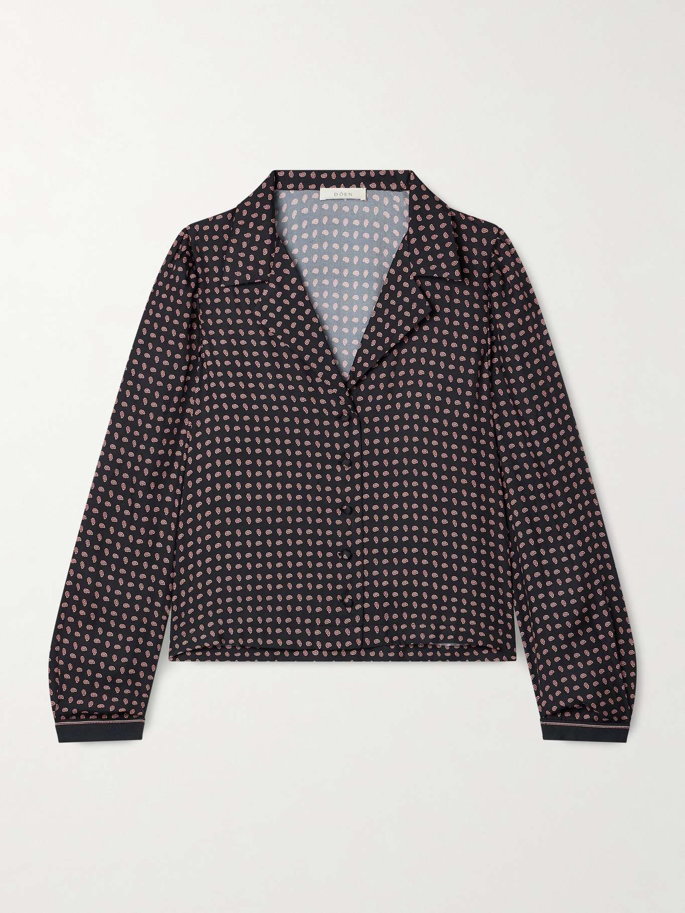 DN Juliana Silk-Viscose Long Sleeved Blouse Top