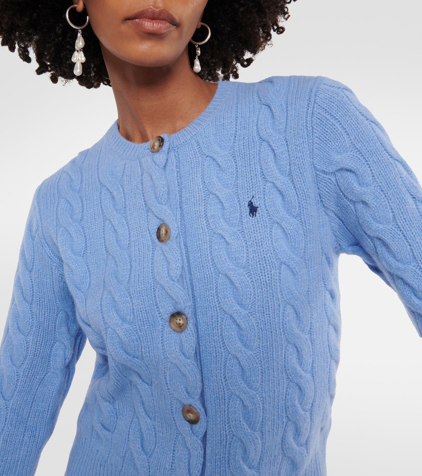 RL Cable Knit Wool Cashmere Cardigan