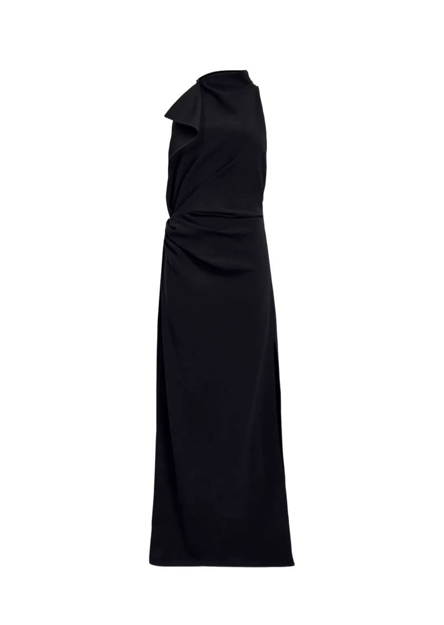 PS Devyn Draped Matte Double Crepe Maxi Dress Gown