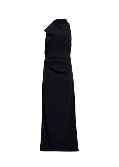 PS Devyn Draped Matte Double Crepe Maxi Dress Gown
