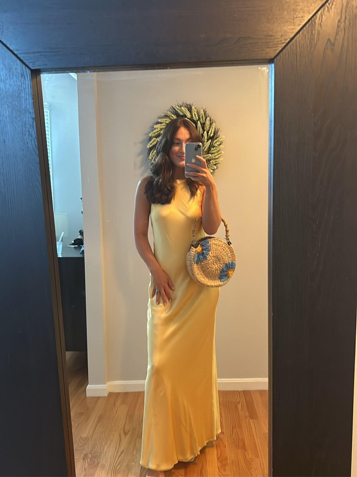 Yellow Jeany Silk Halter Maxi Dress Gown