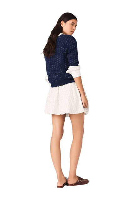 MJ Sequin Beaded Cropped Skirt | Bubble Mini Skirt | Cotton Set