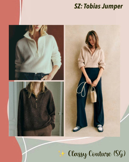 SZ Tobias Mohair-wool blend Half-zip Jumper Sweater