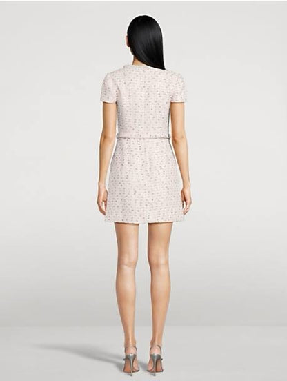 SP Pink Boucle Pearl Mini Dress