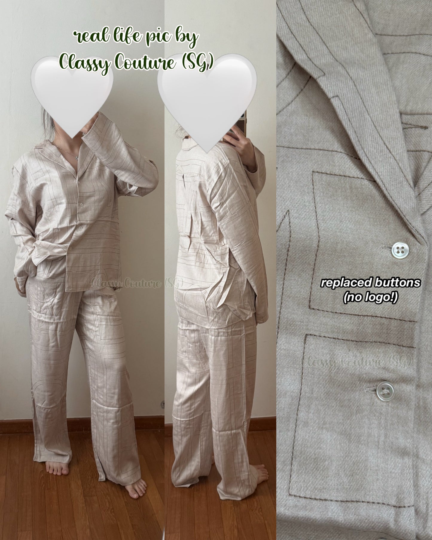 4 Colors! Tot Monogram Modal Flannel PJ Top | Pyjama Pants | Set