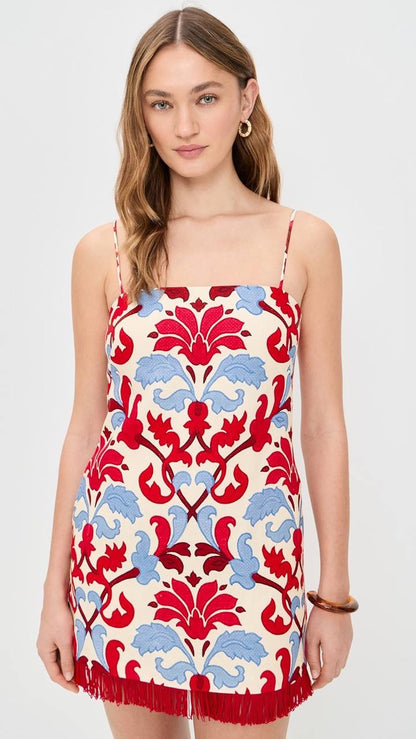 CC Valencia Linen Shift Mini Dress