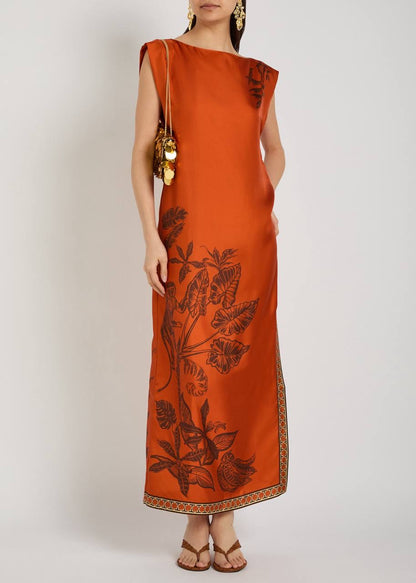 ALM Monkey Dance Silk Midi Dress