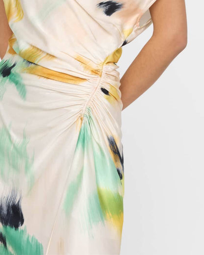 ALC Poppy Draped Satin Viscose Mini Dress