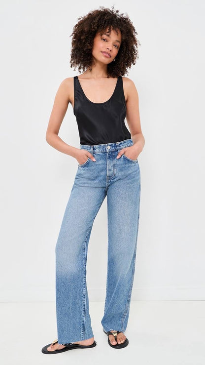 Ref Veya Silk Scoop Neck Top