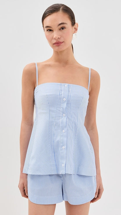 SIM Vivvy Bustier Top | Renata Cropped Shirt | Sarah Shorts | Cotton Set