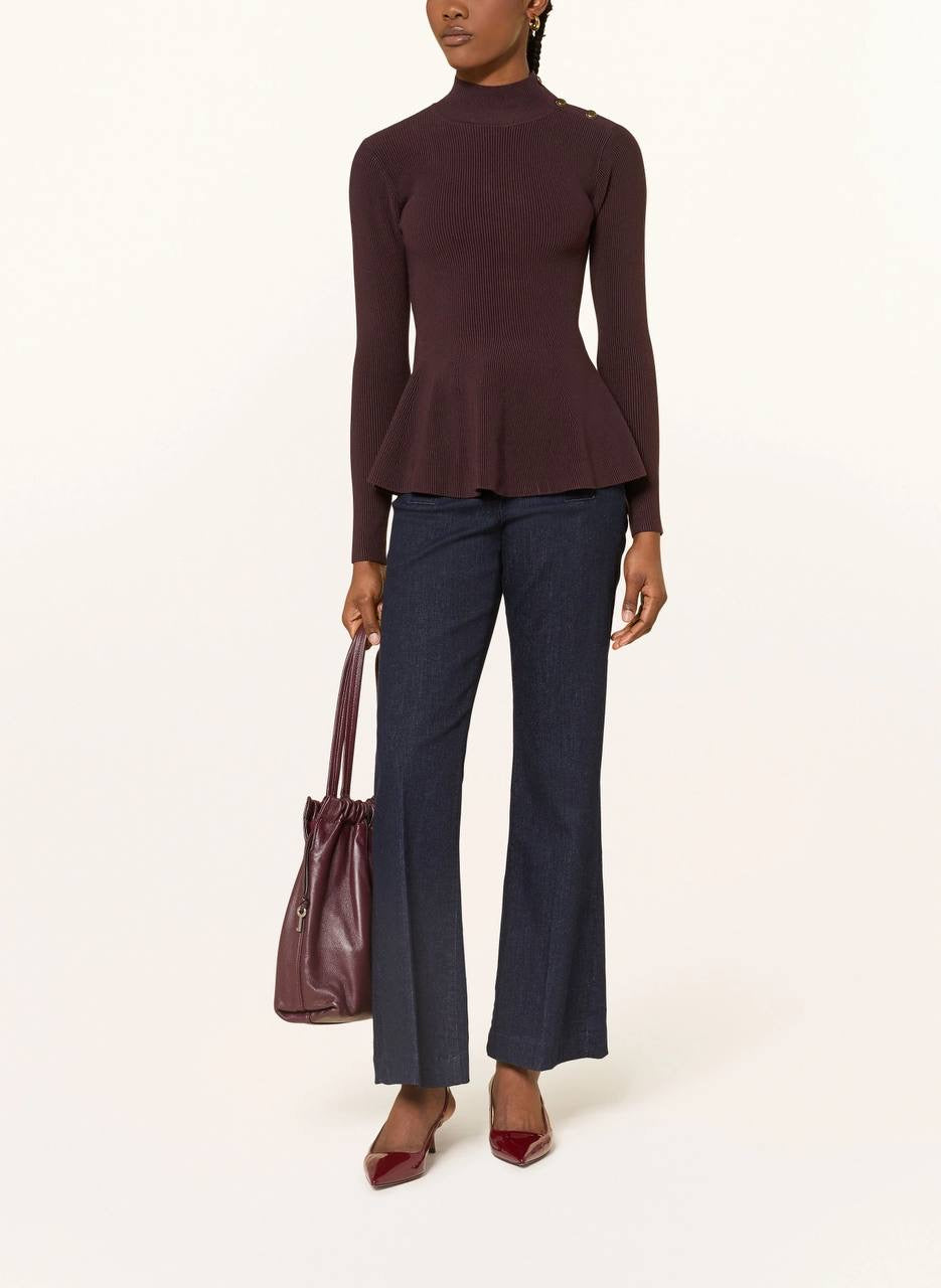 RS Isabella Peplum-Hem Stretch-Knit Top