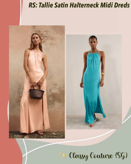 RS Tallie Satin Halterneck Midi Dress