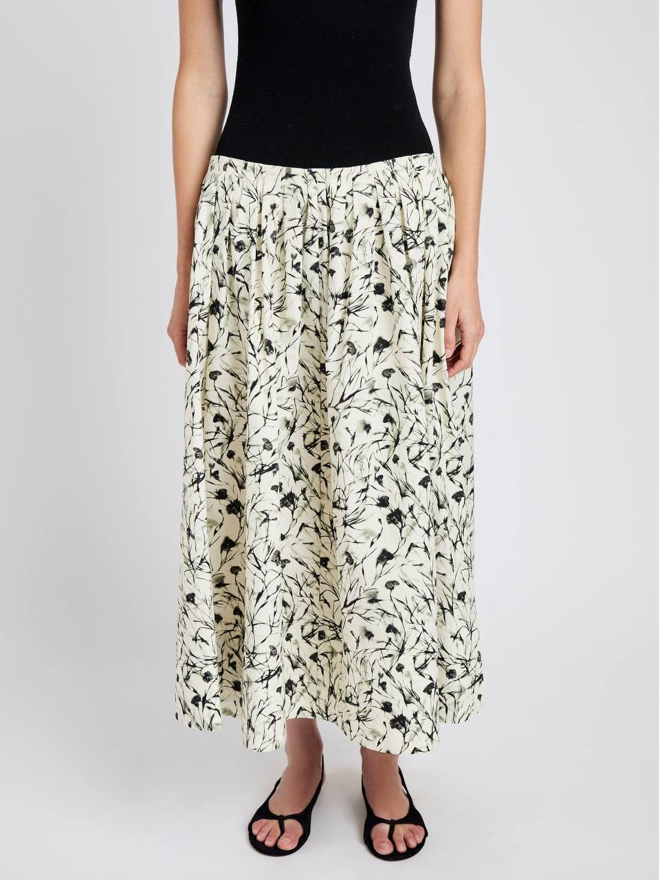 PS Austin Printed Cotton Midi Skirt