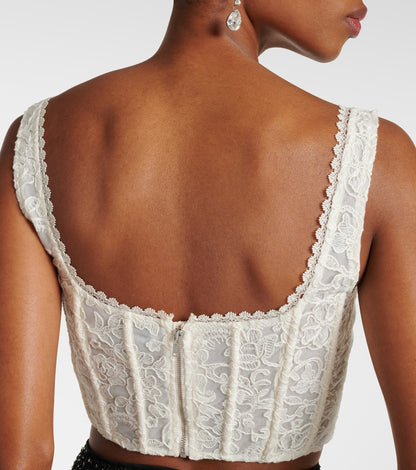 SP Cropped Lace Bustier Corset Top