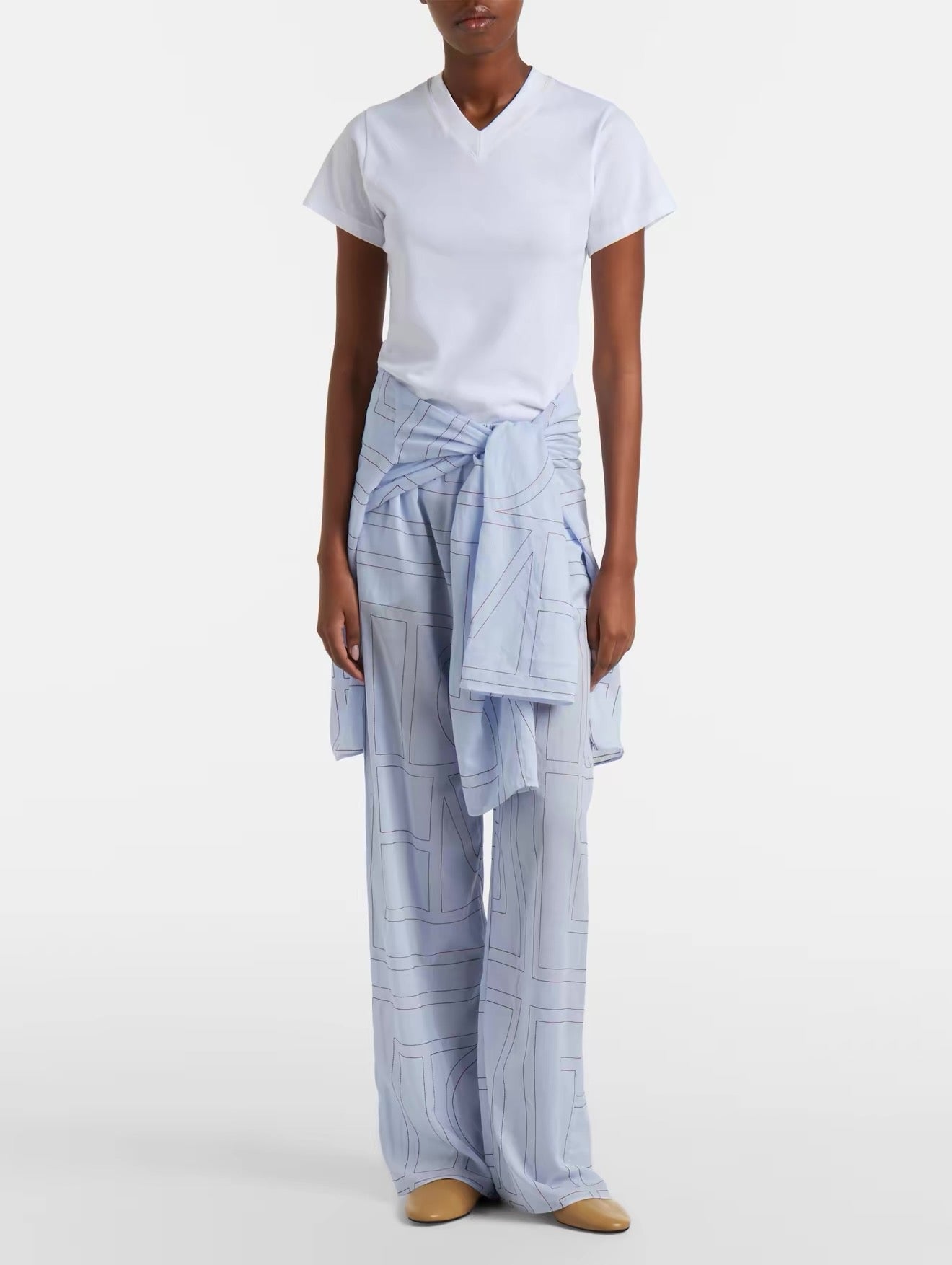 3 Colors! TOT Monogram Sheer Cotton-blend PJ Top | Shorts | Pants | Set