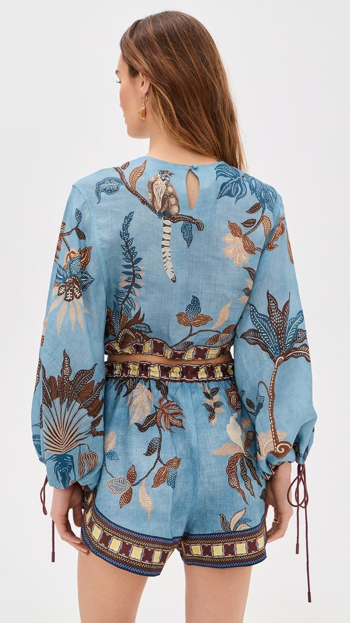 ALM Georgie Ramie Drawstring Top | Linen Shorts | Set